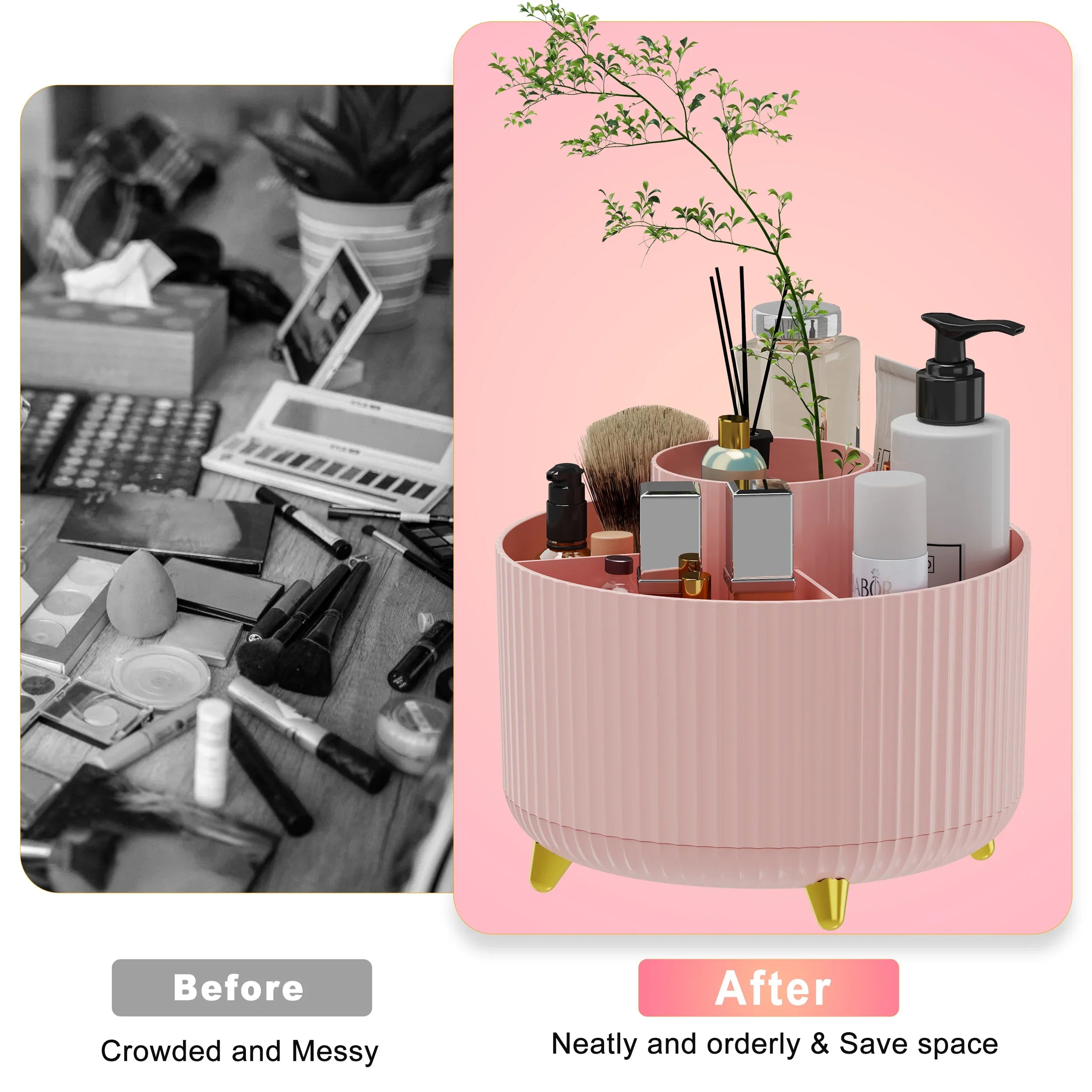 360 Rotating Makeup Organizer